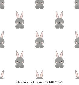 Textura de fondo de muñeca de conejo sin costura.
