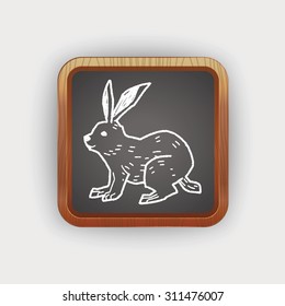 rabbit doodle