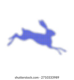 Conejo punteado icono de Vector aislado de fondo