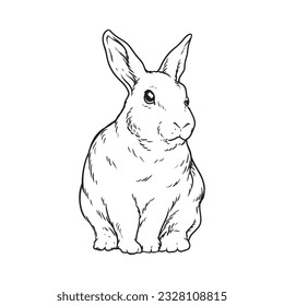 Rabbit drawing or adorable bunny