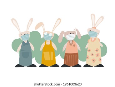 Rabbit drawing as vector, can be applied to various designs.