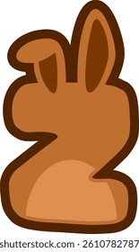 Rabbit Ear Letter Vector Element Alphabet Z