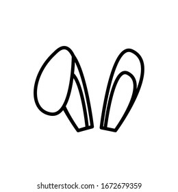 rabbit ears accessory easter line style icon vector illustration design