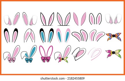 Rabbit Ears Easter Bunny Bundle Design.