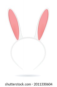 Rabbit ears head band. vector illustration