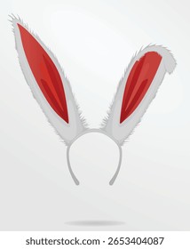 Rabbit ears head band. vector illustration	