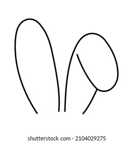 rabbit ears icon on white background, vector illustration.