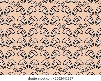 Rabbit ears pattern with bunny illustration