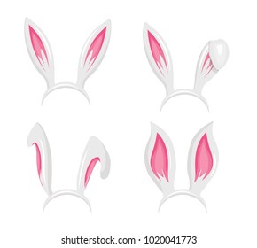 rabbit ears for photo editors and video chat, vector clip art