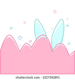 Rabbit ears. Vector illustration. Background for Easter.