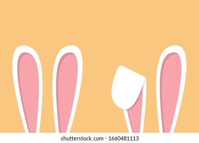 Rabbit ears. Vector illustration in flat design