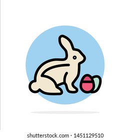Rabbit, Easter, Baby, Nature Abstract Circle Background Flat color Icon