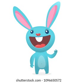 Rabbit or Easter Bunny cartoon character. Vector illustration