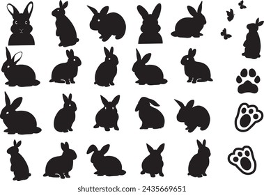 Rabbit, easter bunny shape, bunny shape, farmhouse, farm life vector illustrator files