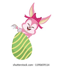 Rabbit with easter egg