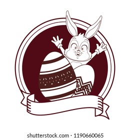 Rabbit with easter egg