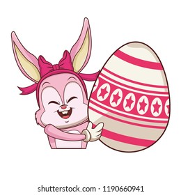 Rabbit with easter egg