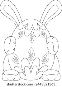 Rabbit Easter Easter egg Hideout Animal Vector Graphic Art Illustration