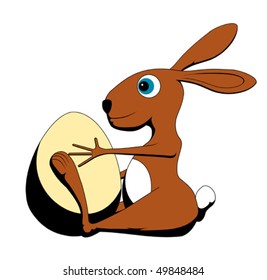 Rabbit and Easter gift