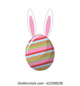 rabbit easter insite nice decorated egg