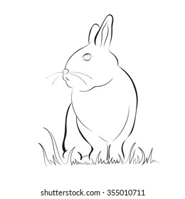 Rabbit Easter vector stock image