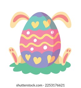 rabbit in egg painted icon