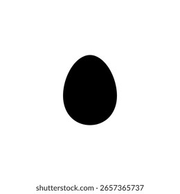 Rabbit egg silhouette vector flat illustration design.