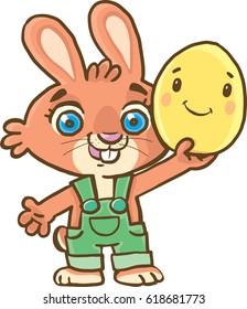 rabbit with emoticon egg