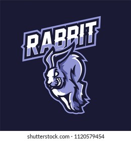 rabbit esport gaming mascot logo template