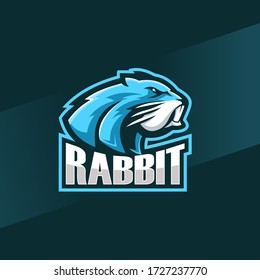 Rabbit Esport Mascot Logo Design