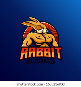 Rabbit esports logo vector template