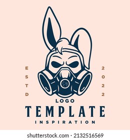 Rabbit Esports Template Logo. Vector