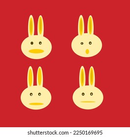 Rabbit Expressions ready move to your  design