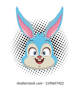 Rabbit face cartoon