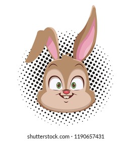 Rabbit face cartoon