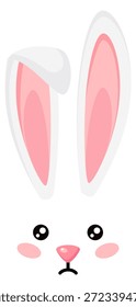 Rabbit face filter. Sad face app mask