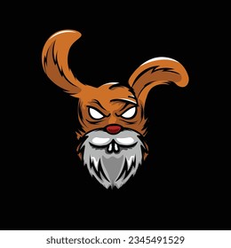 rabbit face head design for esport or team
