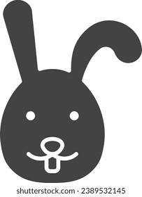 Rabbit Face icon vector image. Suitable for mobile application web application and print media.