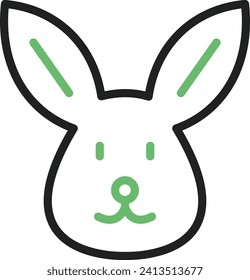 Rabbit Face icon vector image. Suitable for mobile application web application and print media.