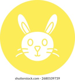 Rabbit Face single vector icon illustration