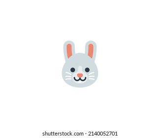 Rabbit face vector isolated icon. Rabbit face emoji illustration.