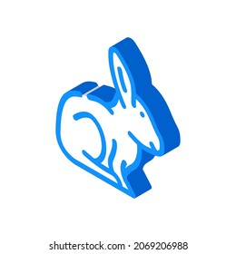 rabbit farm animal isometric icon vector. rabbit farm animal sign. isolated symbol illustration