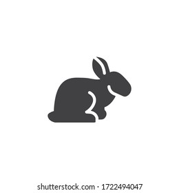 Rabbit farm animal line icon. linear style sign for mobile concept and web design. Livestock, rabbit side view outline vector icon. Symbol, logo illustration. Vector graphics