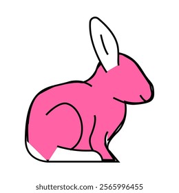 rabbit farm animal line icon vector. rabbit farm animal sign. isolated symbol illustration