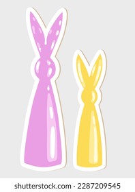 Figura de conejo aislada en fondo blanco.Ilustración vectorial del juguete de conejo.