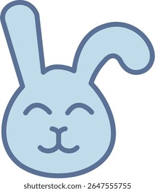 Rabbit Filled Blue Tone Icon