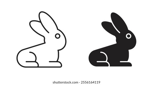 Rabbit Filled flat icons set for apps and web ui designs.
