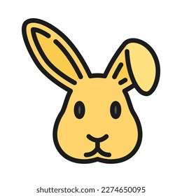 Kaninchen gefüllt Umriss Symbol. Osterhase. Vektorgrafik.