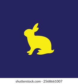 The rabbit flat icon, animal