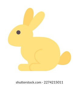 Rabbit flat icon. Easter Bunny. Vector Illustration.